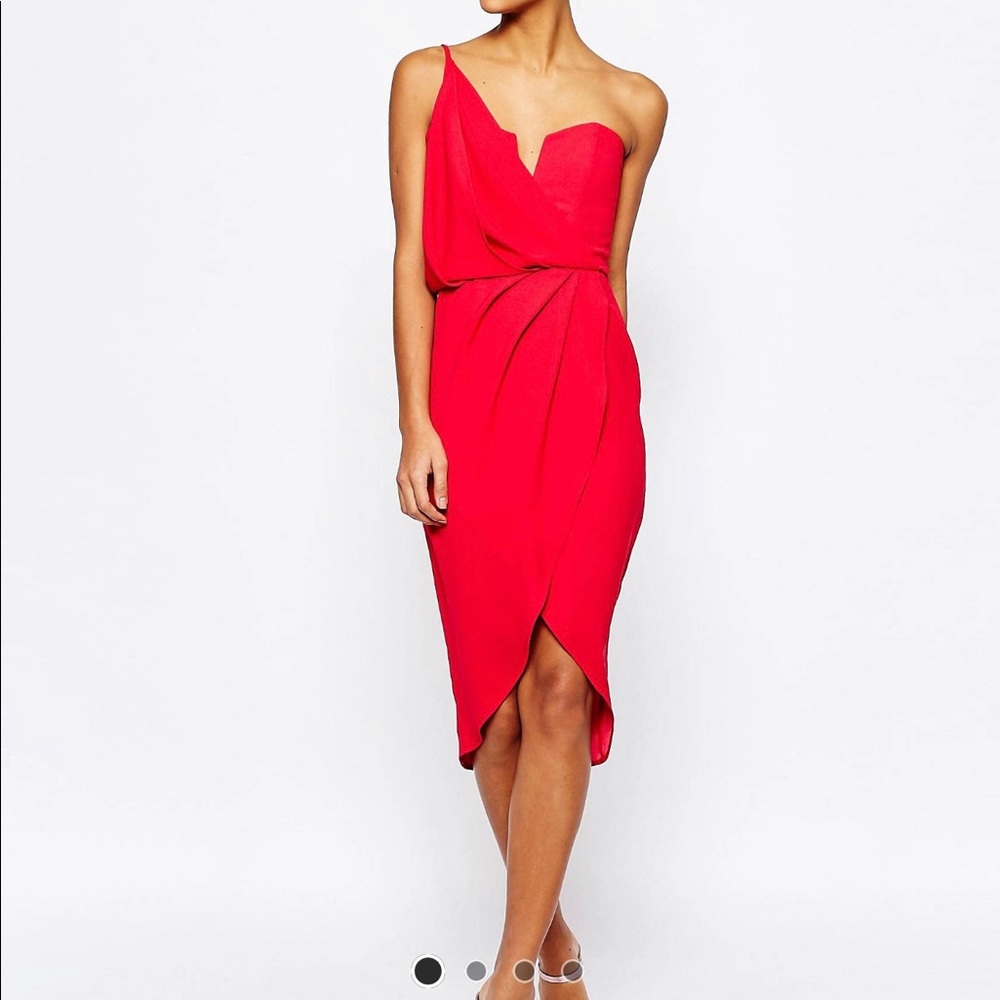 ASOS Red Midi Dress